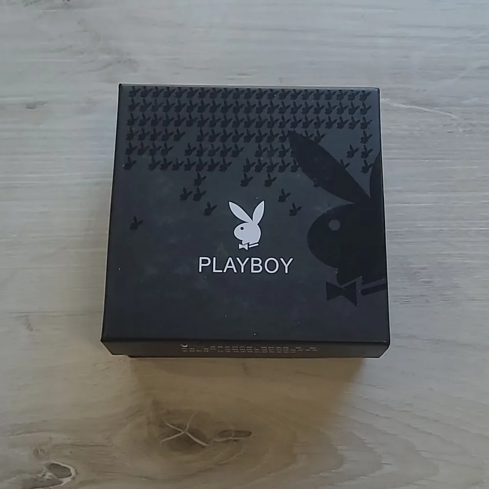 Playboy Men's belt‎ dragon emblem Black NWT in box